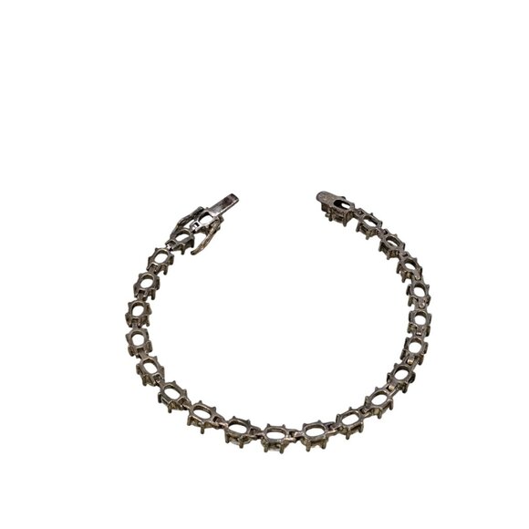 925 Sterling Semi Precious Glass Bracelet (A7712B) - Picture 4 of 5